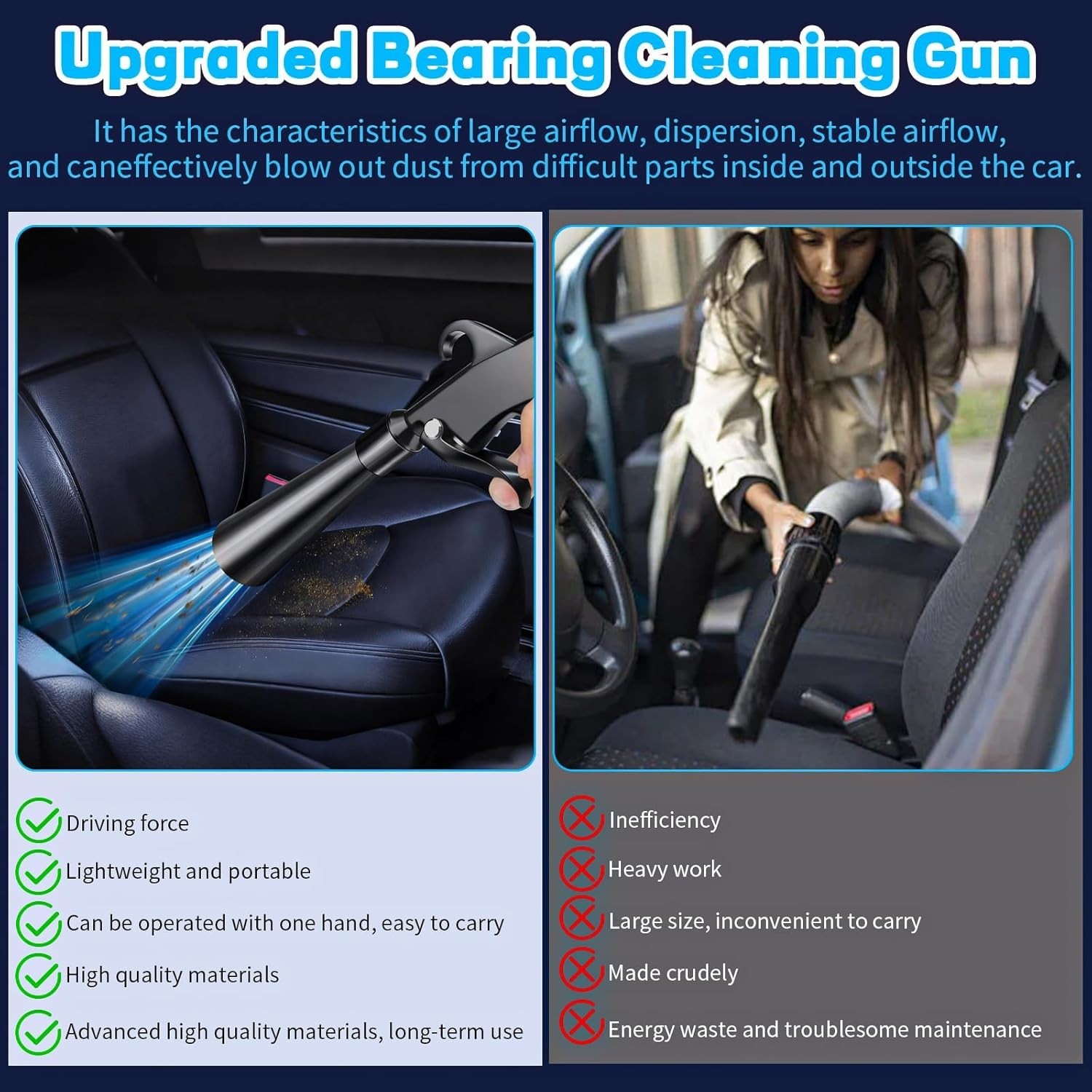 Tornado Detailing Car Cleaning Gun with Metal Nozzle | Interior Drying Air Gun |