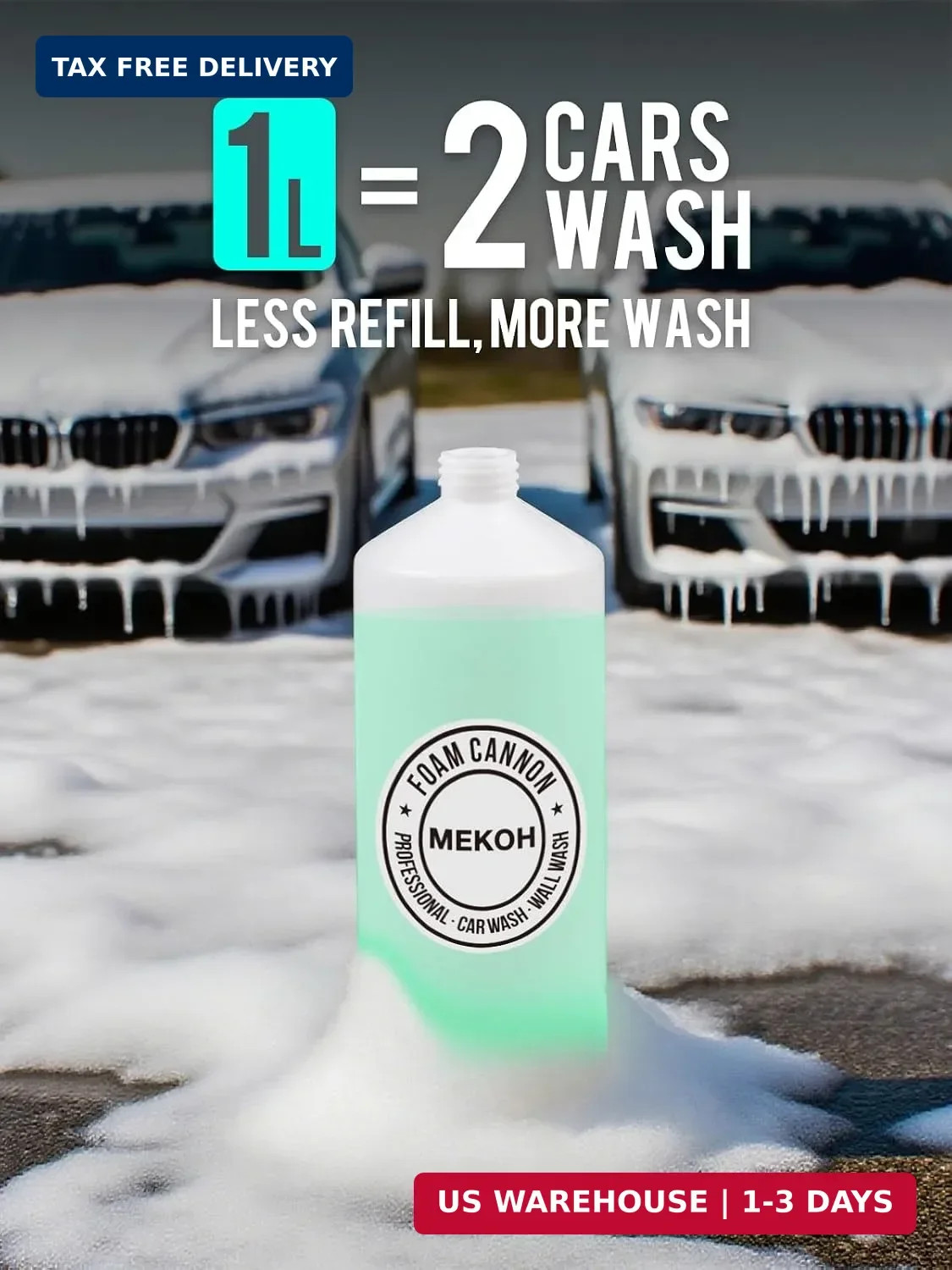 Foam Cannon for Pressure Washer, 4000psi Car Wash Foam Gun, 1 Liter Foam S