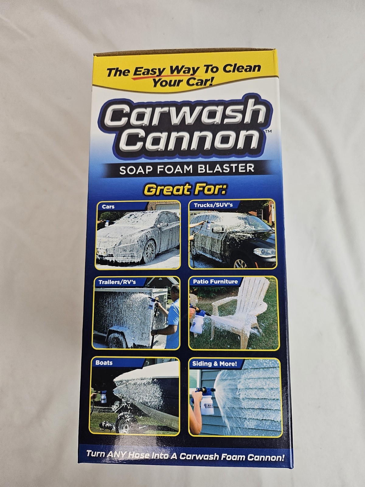 Car Wash Foam Cannon Soap Nozzle Spray Gun Hose Attachment High Pressure Blaster