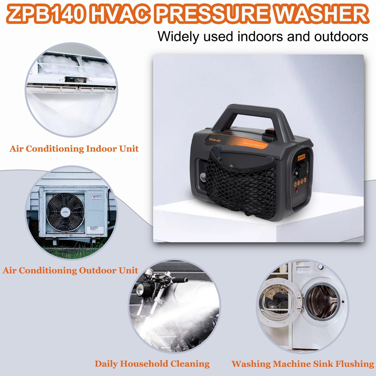 ZPB140 Port A Blaster HVAC Coil Cleaning Portable Pressure Washer Indoor Outdoor