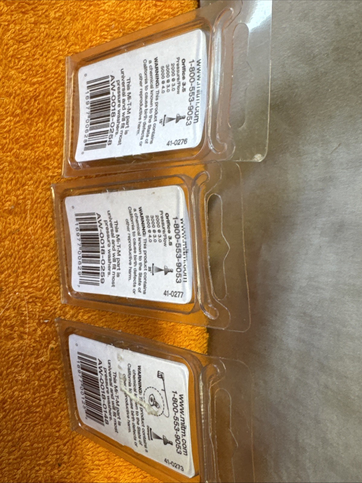 Q•Mi-T-M Pressure Washer Tips Set Of 3 High 15, 25 & Low Pressure Detergent