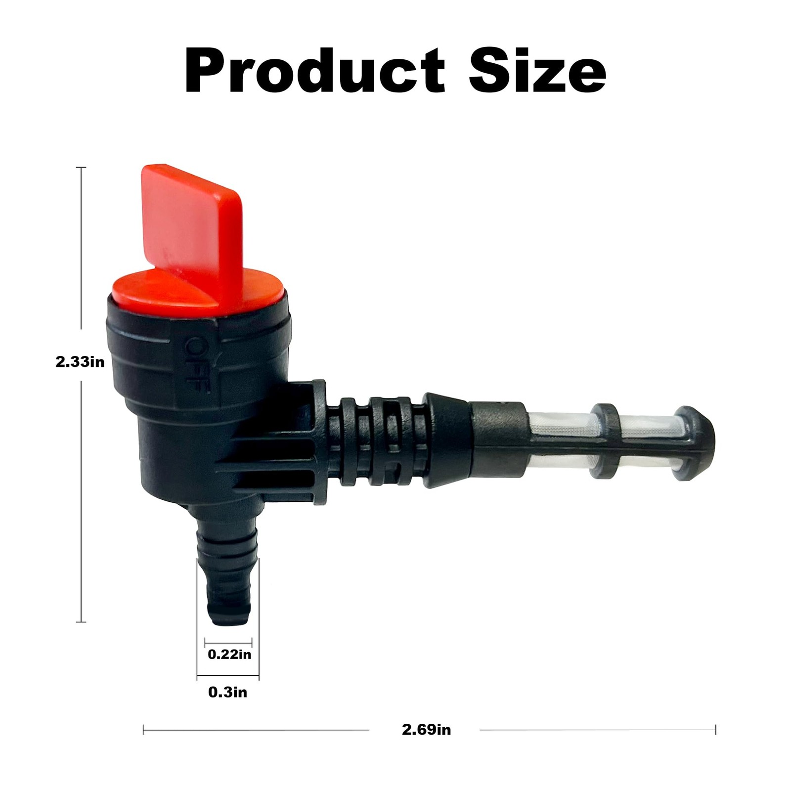 2 Pack 90 Degree Fuel Gas Shut Off Valve with Grommet Clamp for 192980GS 2089…