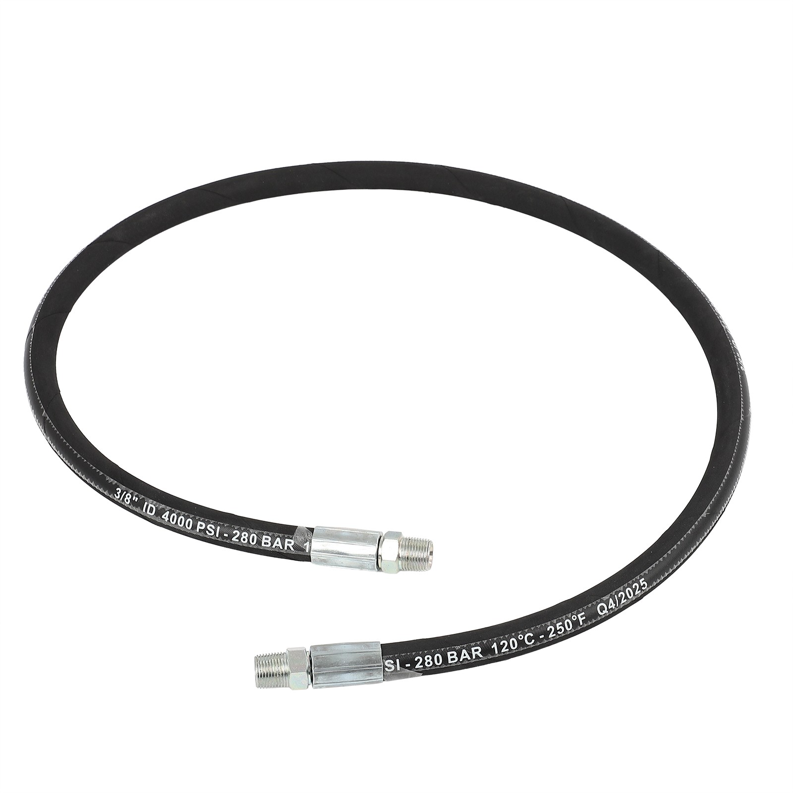 4000PSI Pressure Washer Whip Hose – Swivel 4 FT 3/8 NPT Solid + M22 Female