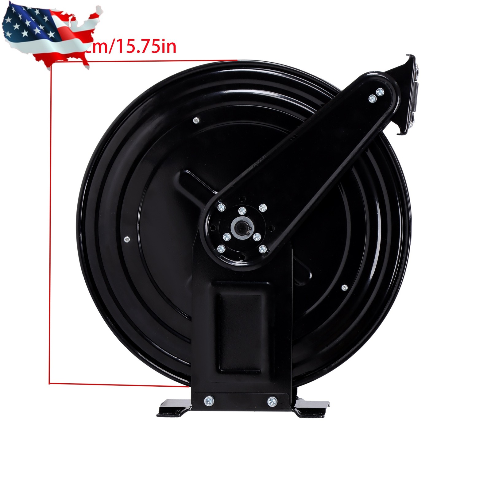 50FT with Swivel Arm Pressure Washer Hose Reel 3/8″ NPT Outlet Pipe 4000 PSI