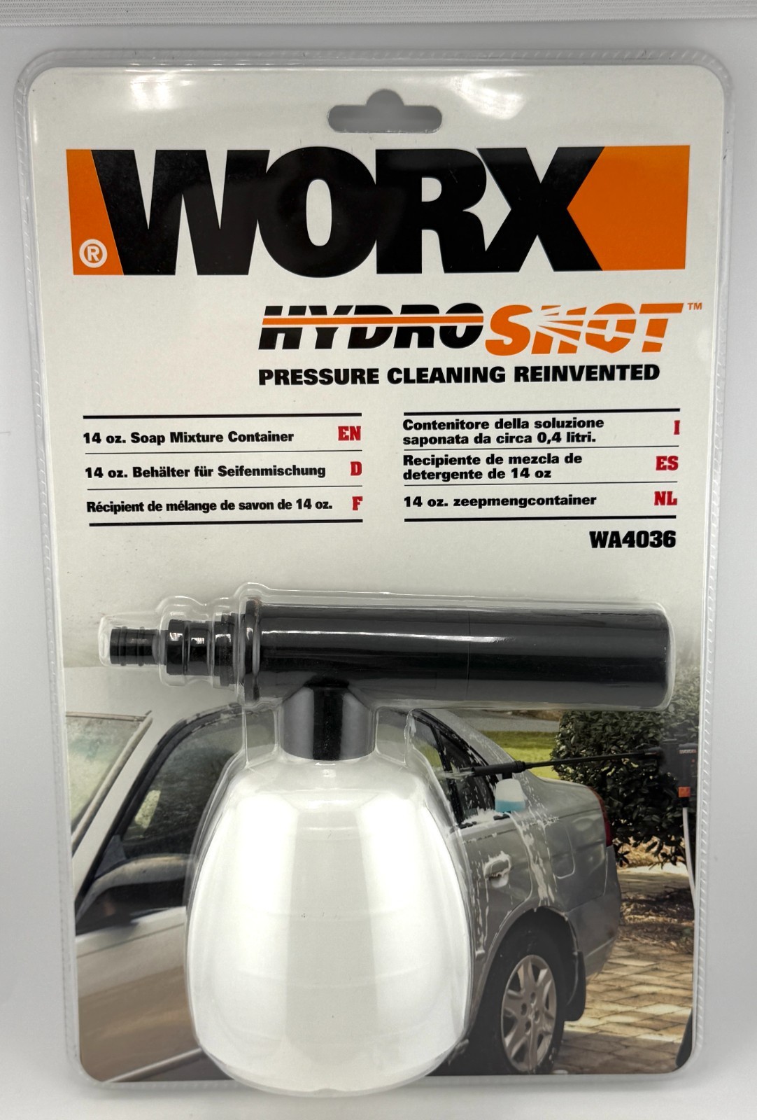 WORX Hydroshot WA4036 13.5oz Soap Dispenser Bottle Genuine Power Washer Part New