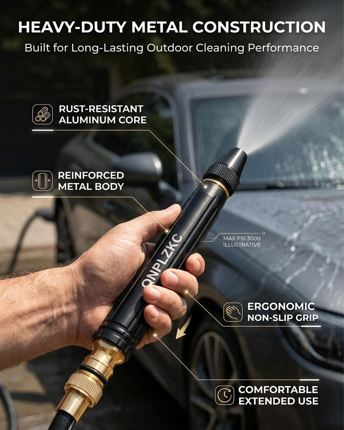 High Pressure Water Gun 2026 Upgrade Home Pressure Car Wash Gun with Multifuncti