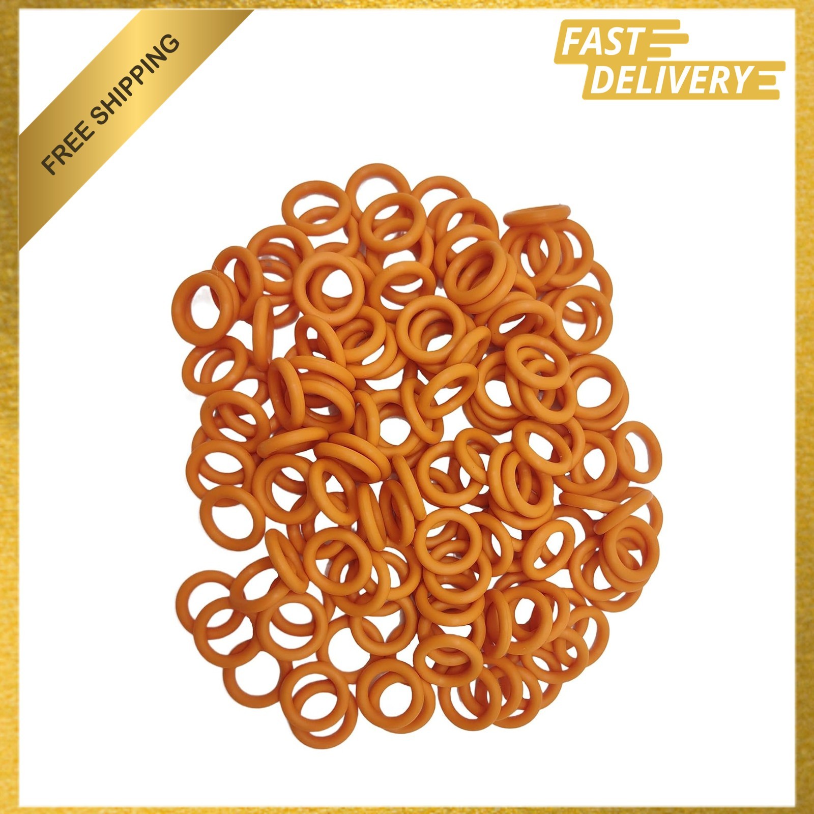 1/4 Pressure Washer Quick Coupler O-Rings Kit 100 Pieces Orange Seal Fittings