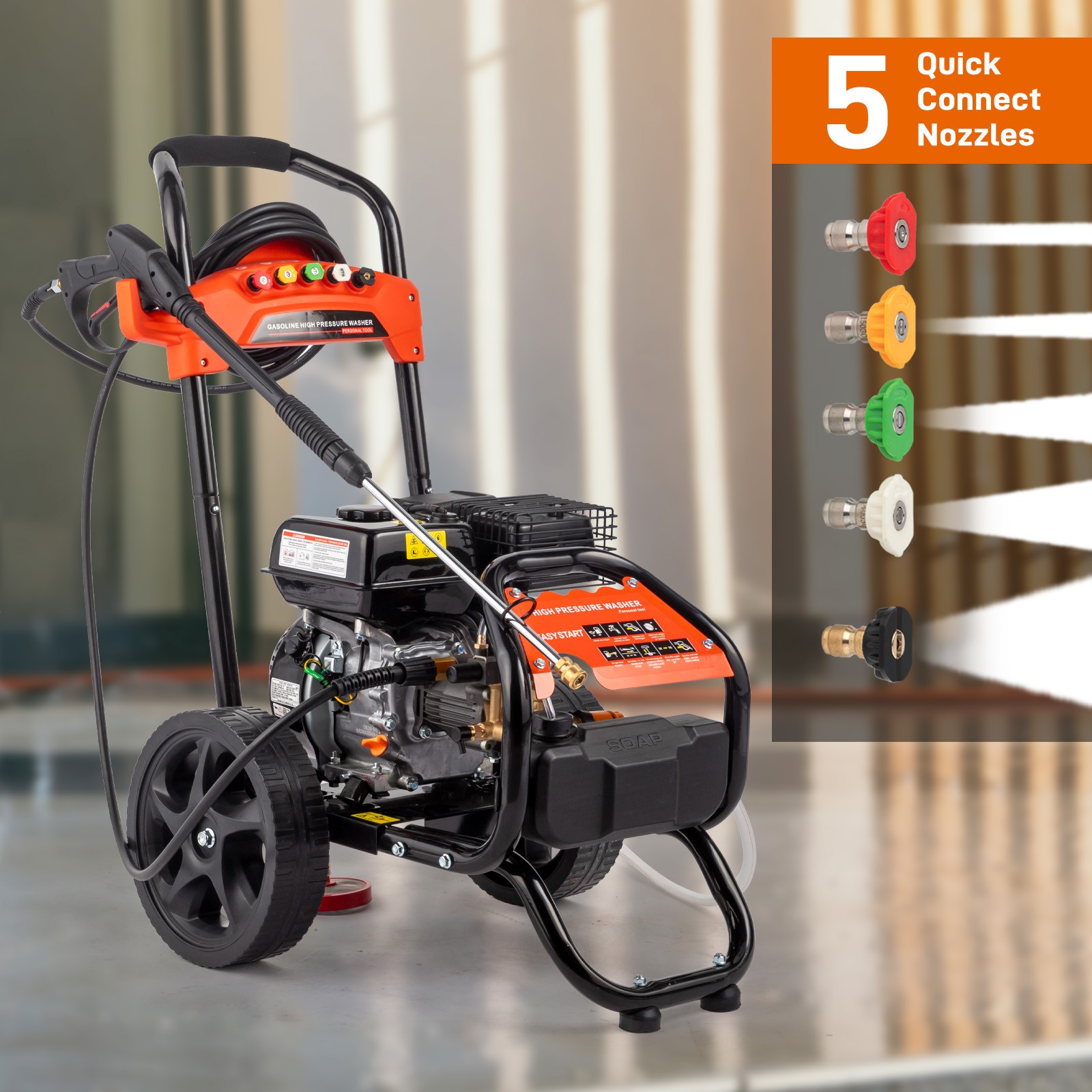 Gas Pressure Washer Gas Powered Washer 3400 PSI 2.5 GPM 7HP-210cc 4-Stroke