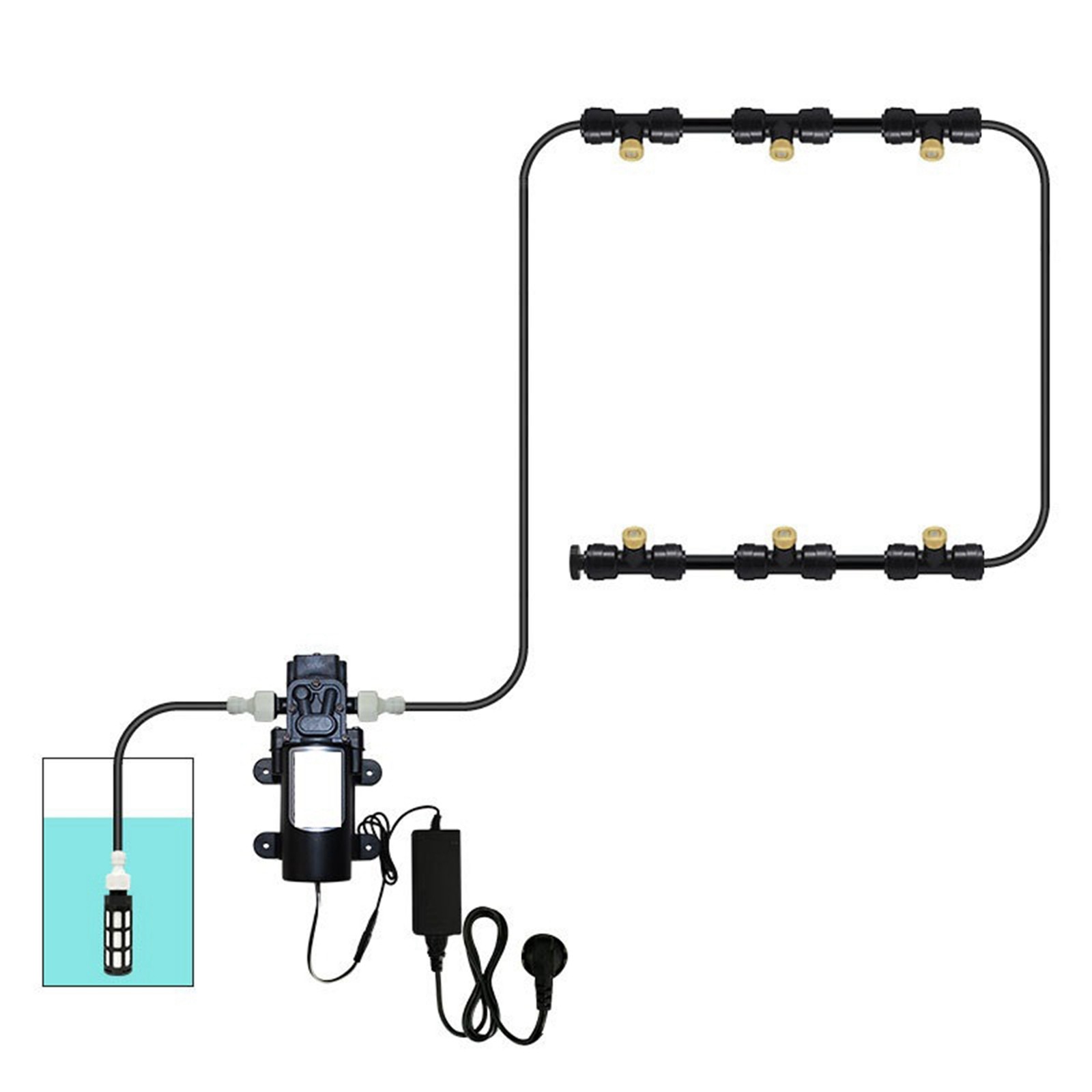 3X Water for Pump and Water Sprayer Misting System for 1/4 Inch Water Hose G9Z5