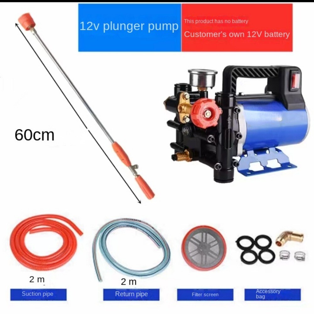 Portable Plunger Pump 200W12V/24V/48V/60V/220V Electric Sprayer Double Cylinder