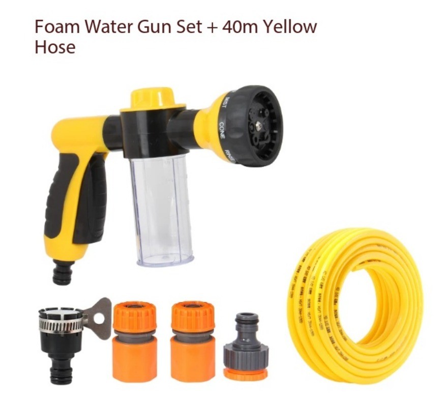 Automatic Foam Water Gun High Pressure Nozzle Jet Car Wash Hose Cleaning Tool