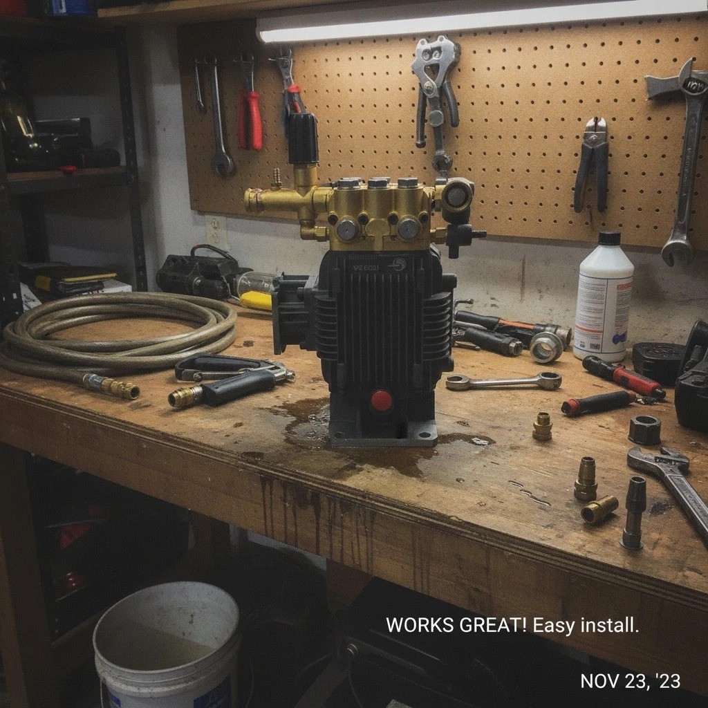 Durable 3000 PSI Pressure Washer Pump with External Unloader and Detergent Tube