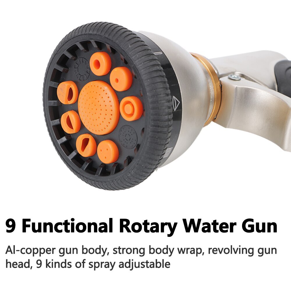Garden Watering Sprinkle Rotary Water Spray Gun Car Washer Irrigation Tool