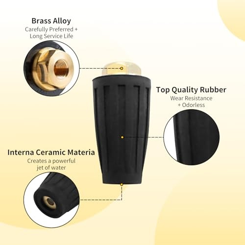Pressure Washer Gutter Cleaner Attachment, Rotating Pressure Washer Turbo Black
