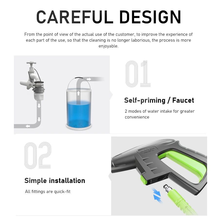 High-pressure Car Washer Household 220V Water Pump Cleaner Portable Water Gun