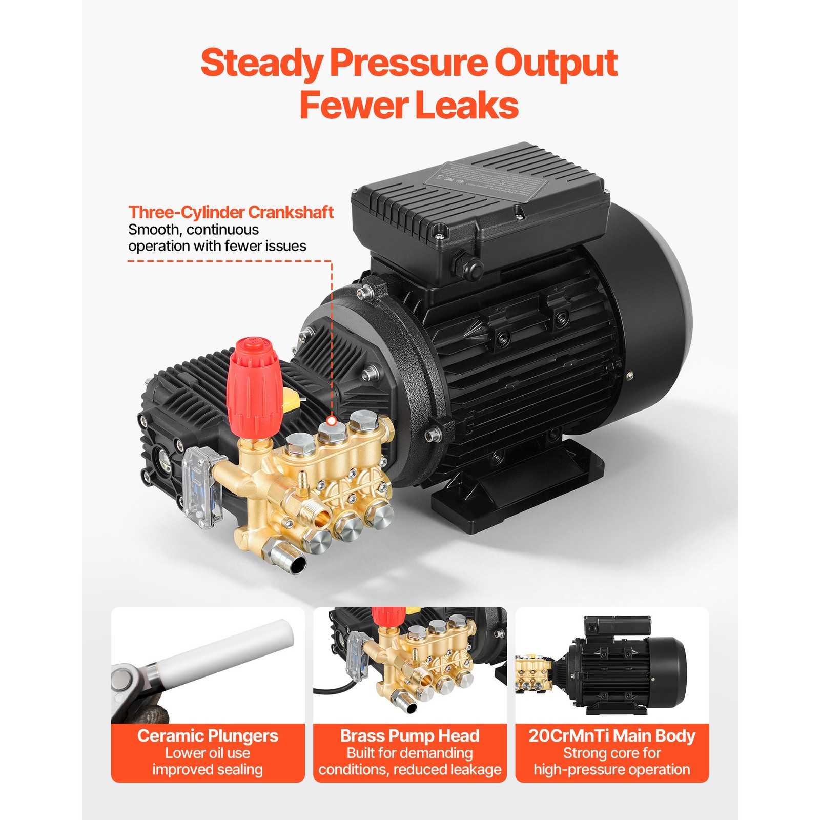 Uimoso Electric Pressure Washer Pump Kit with 5HP Motor for Efficient Cleaning