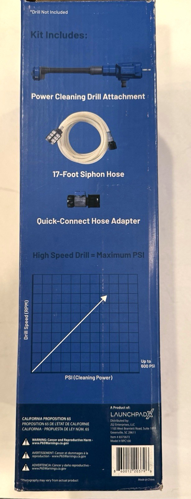 ROTOPOWER Power Cleaner Drill Attachment 600-PSI 1-GPM NEW IN THE BOX!