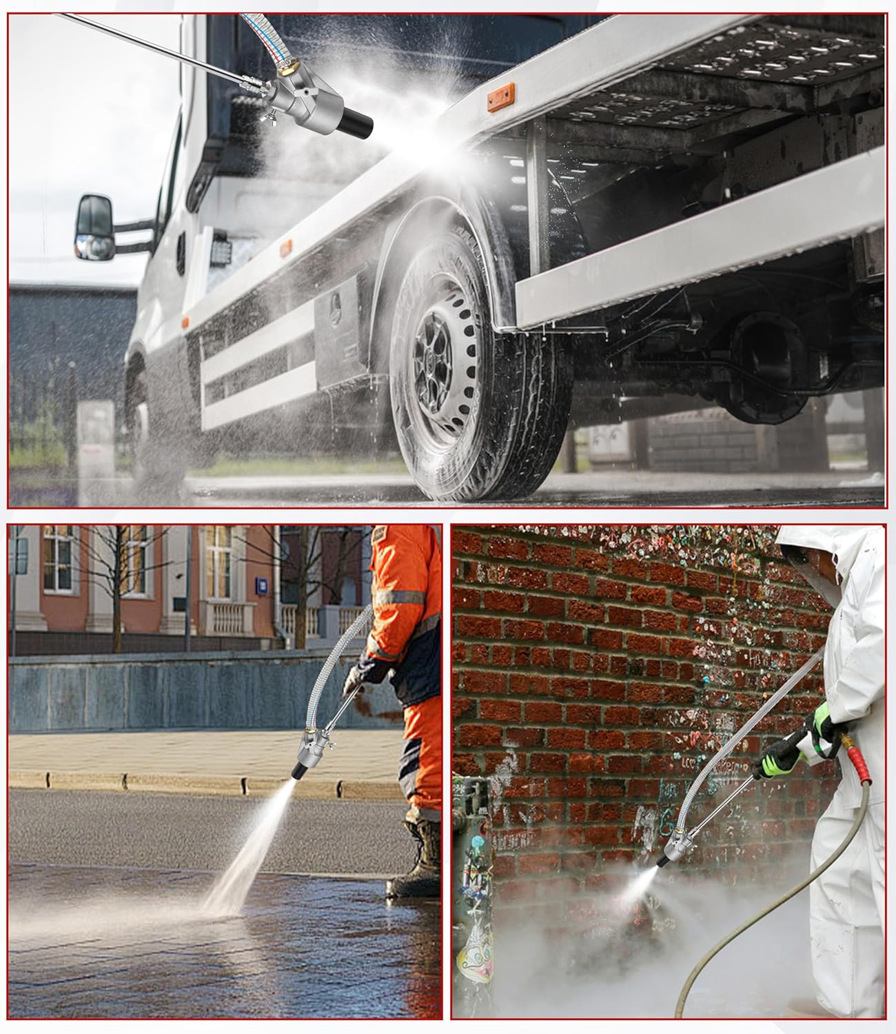 Pressure Washer Sandblasting Kit, 5000 PSI Wet Sand Blaster for Pressure Washer,
