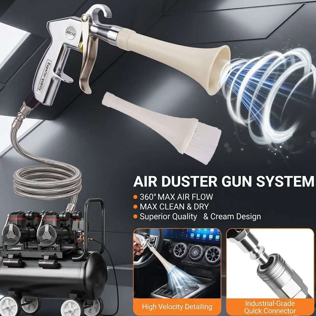 High Pressure Car Cleaning Gun Kit Air Blow GunAir Blow Gun for Car Detailing