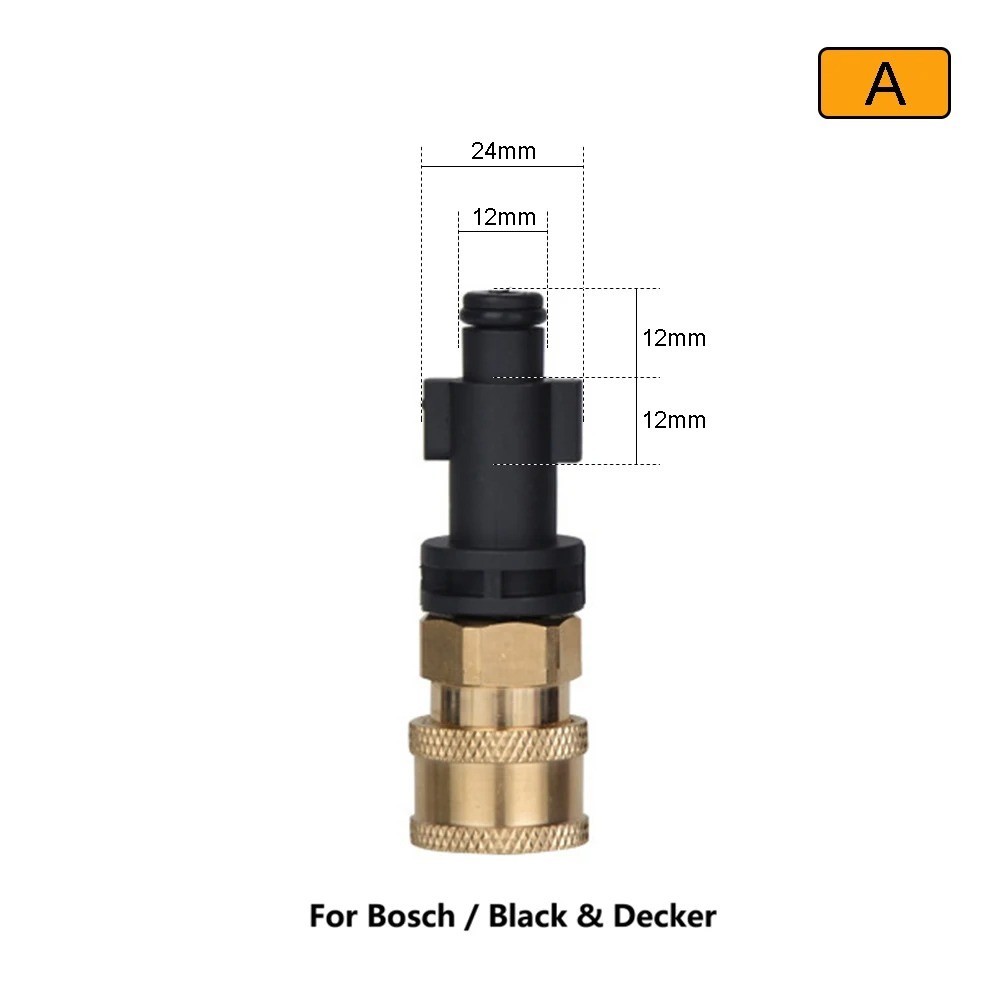 Pressure Washer Adaptor To 1/4″ Quick Release Connector Nozzle For Karcher Bosch
