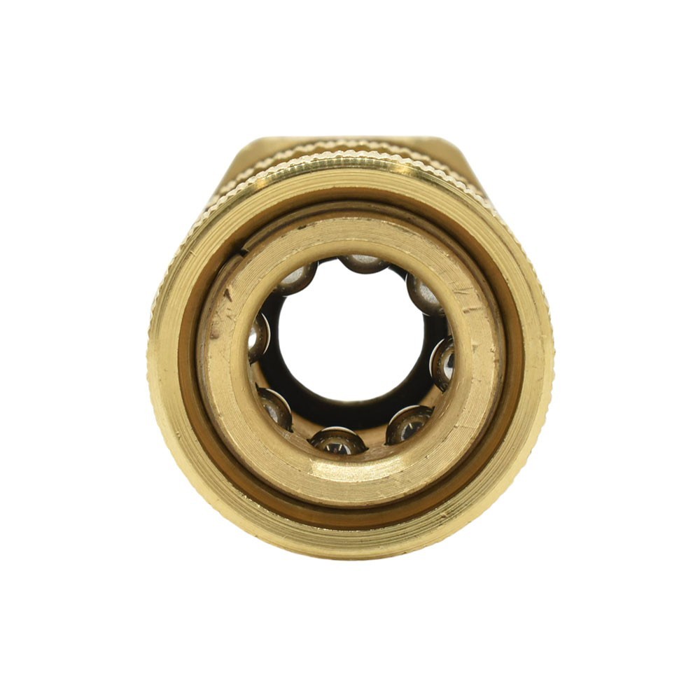 Interstate Pneumatic M22 Male Fitting x 1/4 Inch Quick Couplings Brass, 2700 PSI