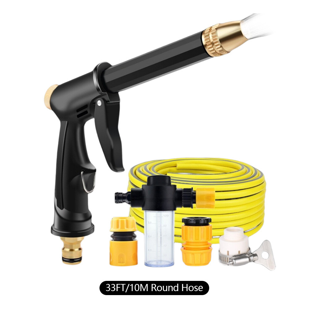 High Pressure Water Spray Gun Car Wash Metal Brass Nozzle Garden Pipe Hose Lawn