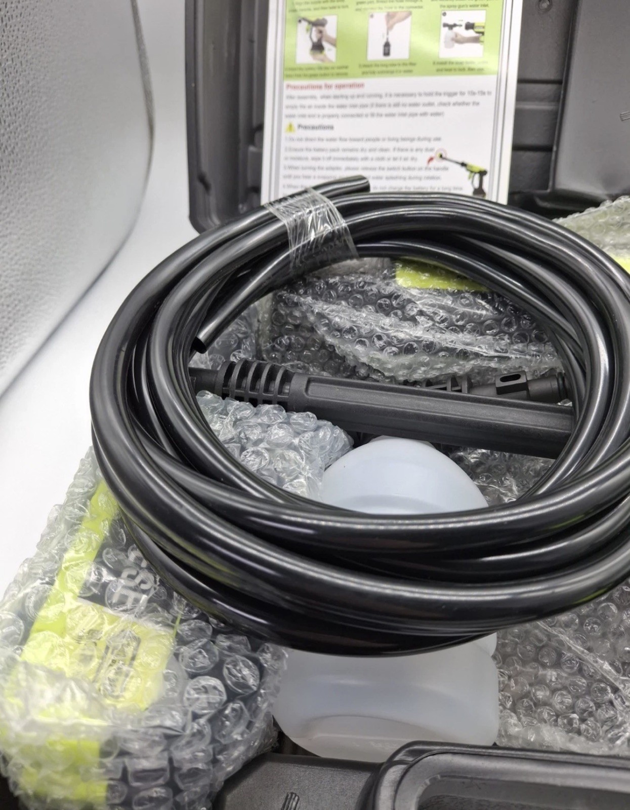 SEESE 800 PSI Water Pressure Washer Cordless Portable Pressurized Hose Car Wash
