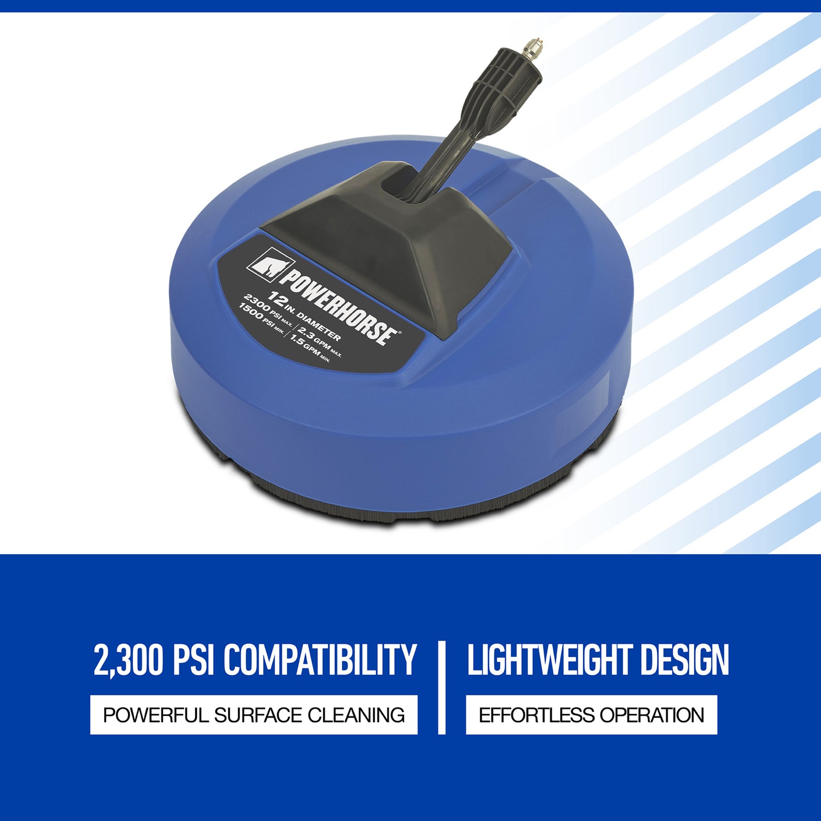 Powerhorse Surface Cleaner, 12in. Dia., 2300 PSI, 2.3 GPM