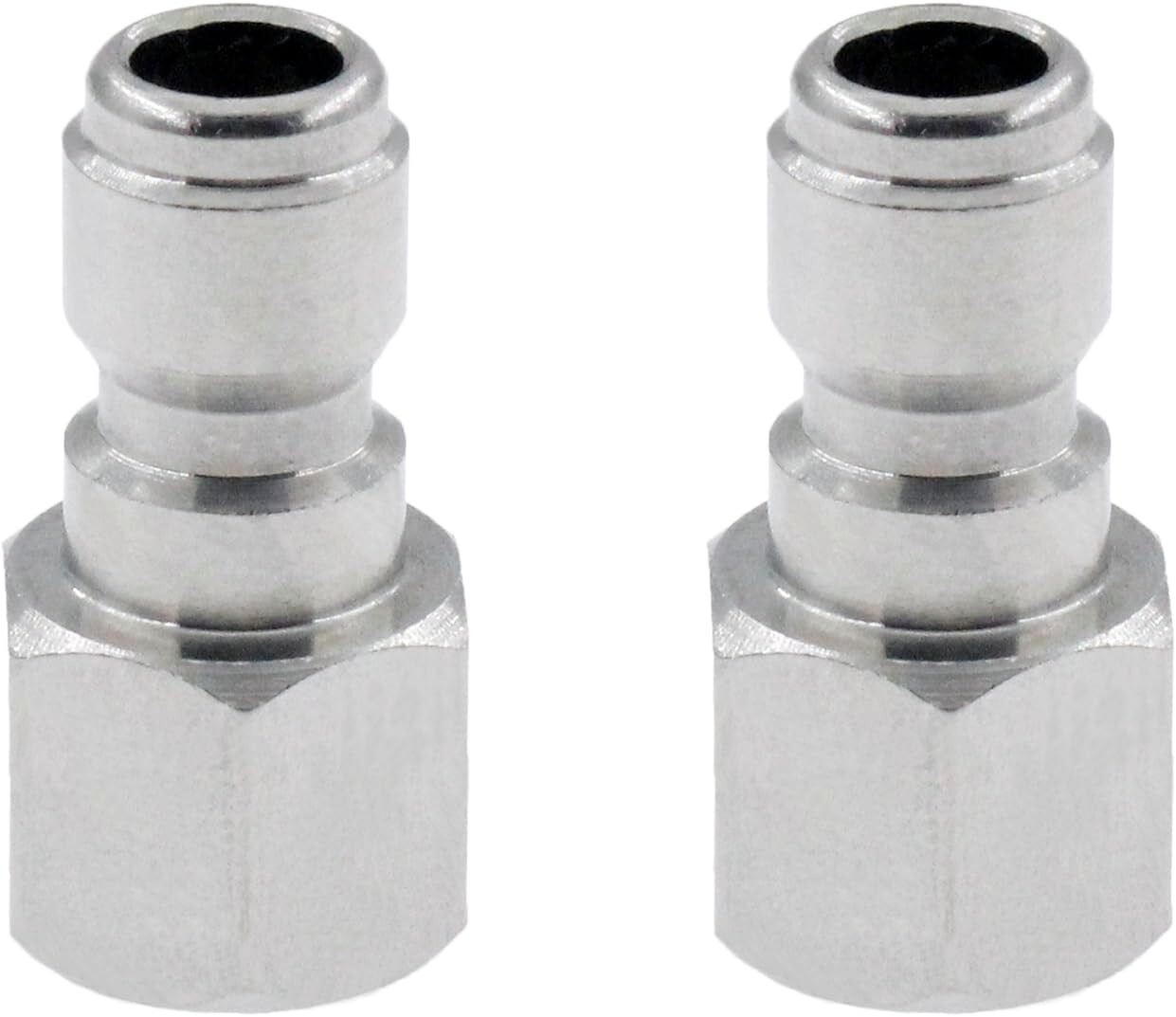 2pk Stainless Steel Power Pressure Washer 1/4″ FPT Quick Connect Plug Connector
