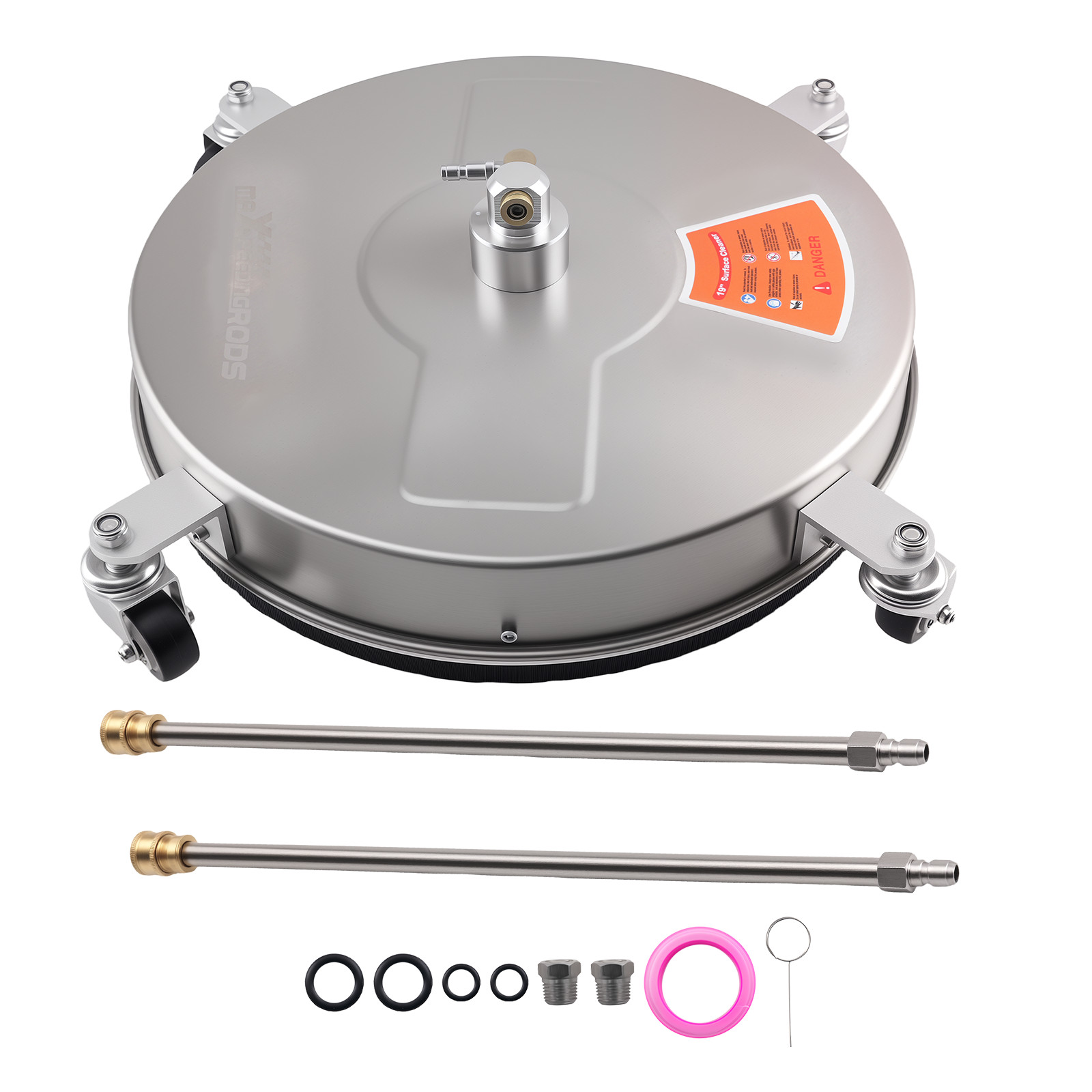 19″ Pressure Washer Surface Cleaner 4200 PSI Stainless 1/4″ Quick Connect