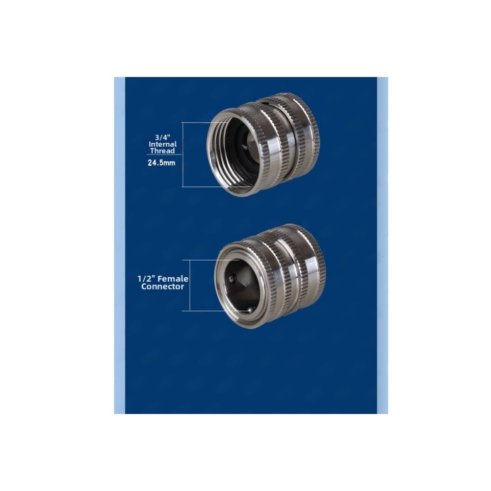 Garden Hose Quick Connect Fittings Set Stainless Steel 3/4 US Standard Thread
