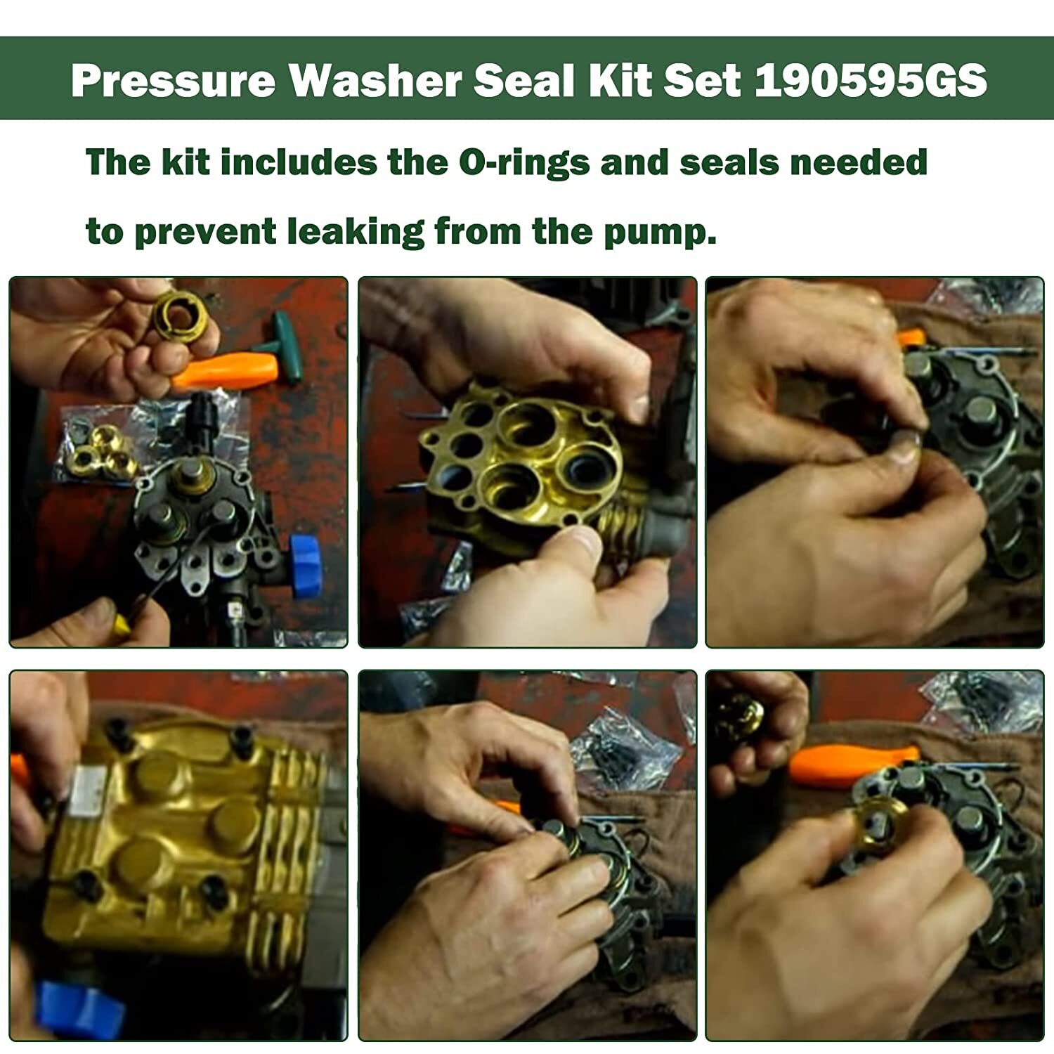Pressure Washer Seal Kits Fits for Briggs & Stratton 190595GS 190711GS
