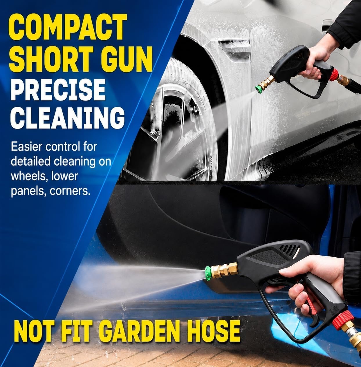 High Performance 5000 PSI Short Pressure Washer Gun with Quick Connect Options