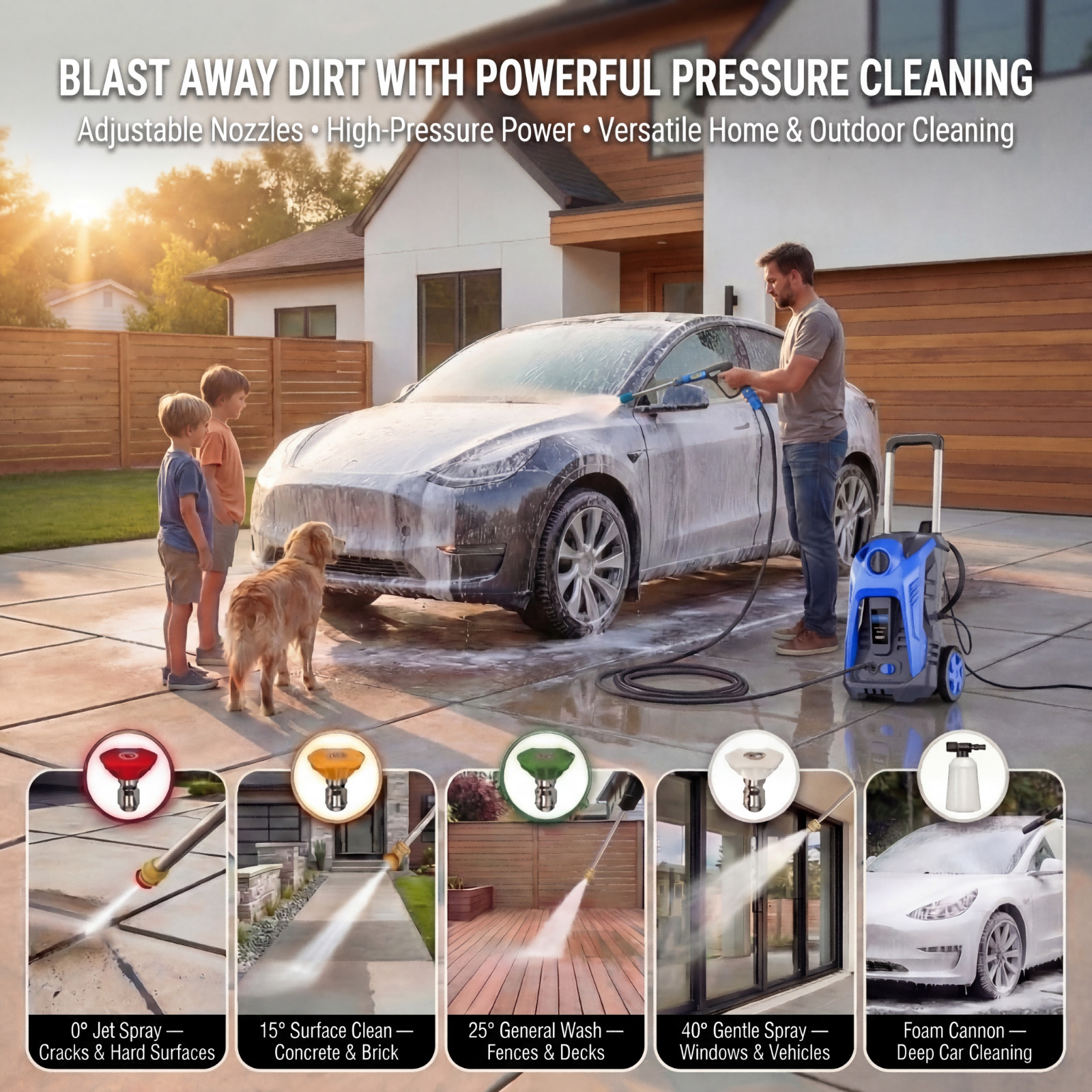 Electric Pressure Washer 4800 PSI 3.6 GPM Pressure Washer