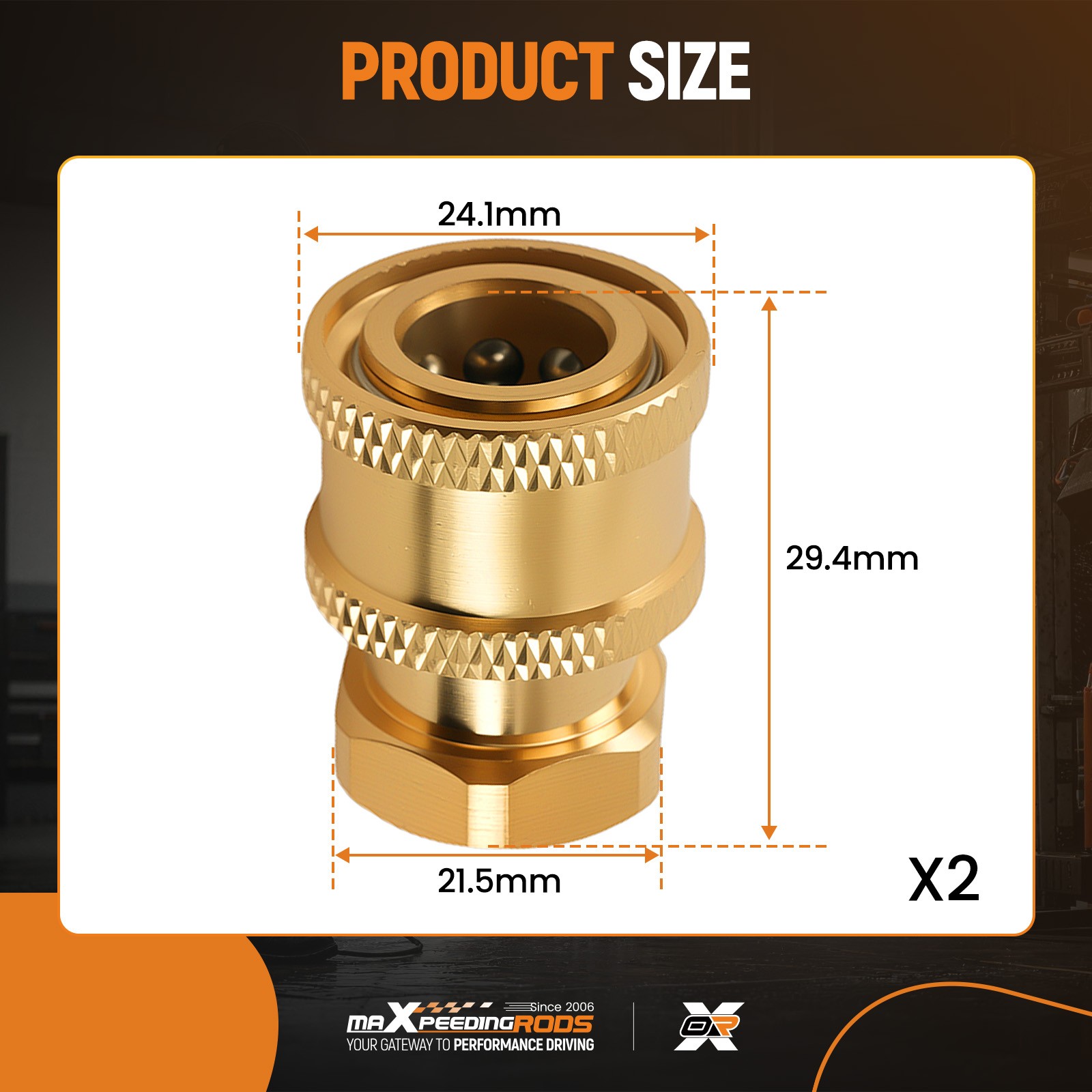 1/4″ Quick Connect to Female NPT Pressure Washer Coupler Adapter Brass 5000 PSI
