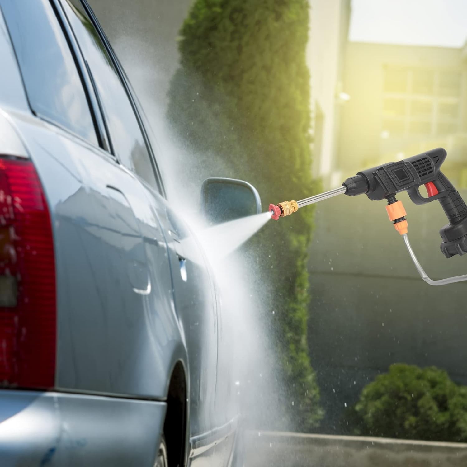 Portable Cordless Electric High Pressure Water Spray Gun Car Washer Cleaner Tool