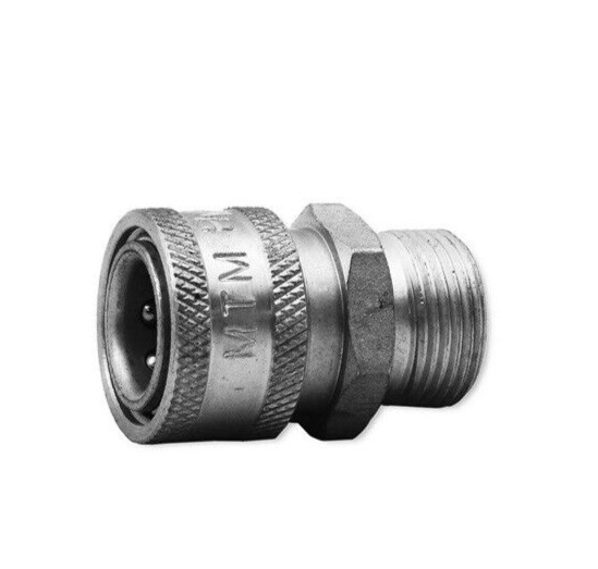 MTM Hydro – 24.5021 – COUPLER STAINLESS STEEL 3/8 Quick Connect X M22 Male 14mm