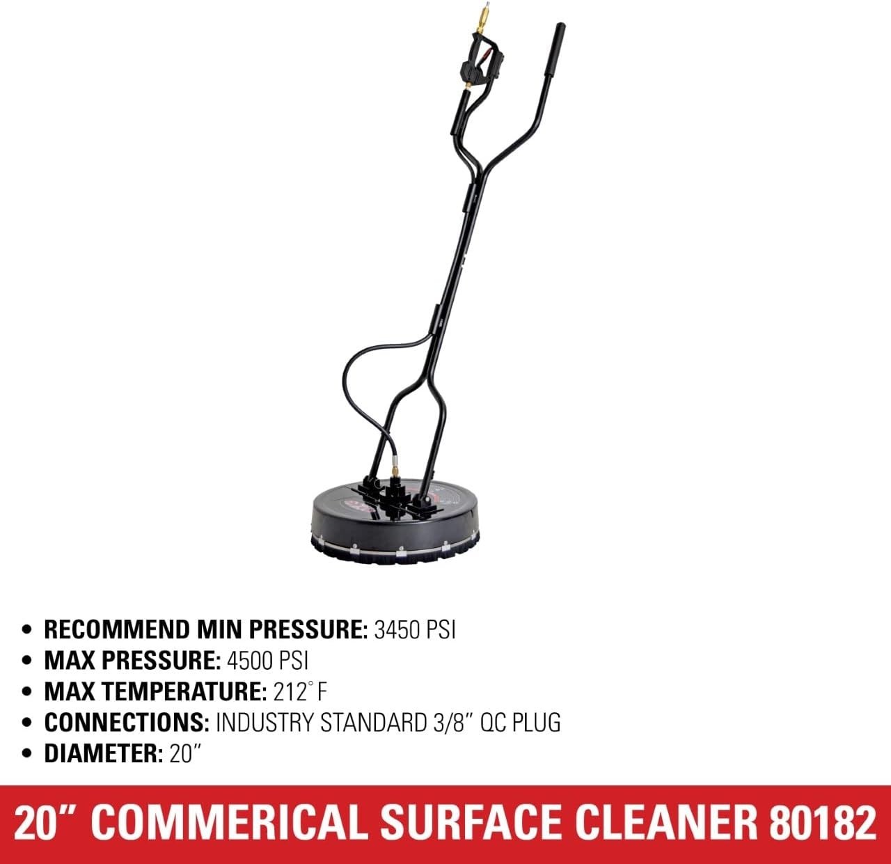Universal 20-Inch Surface Cleaner for Pressure Washers – Ideal for Large Areas