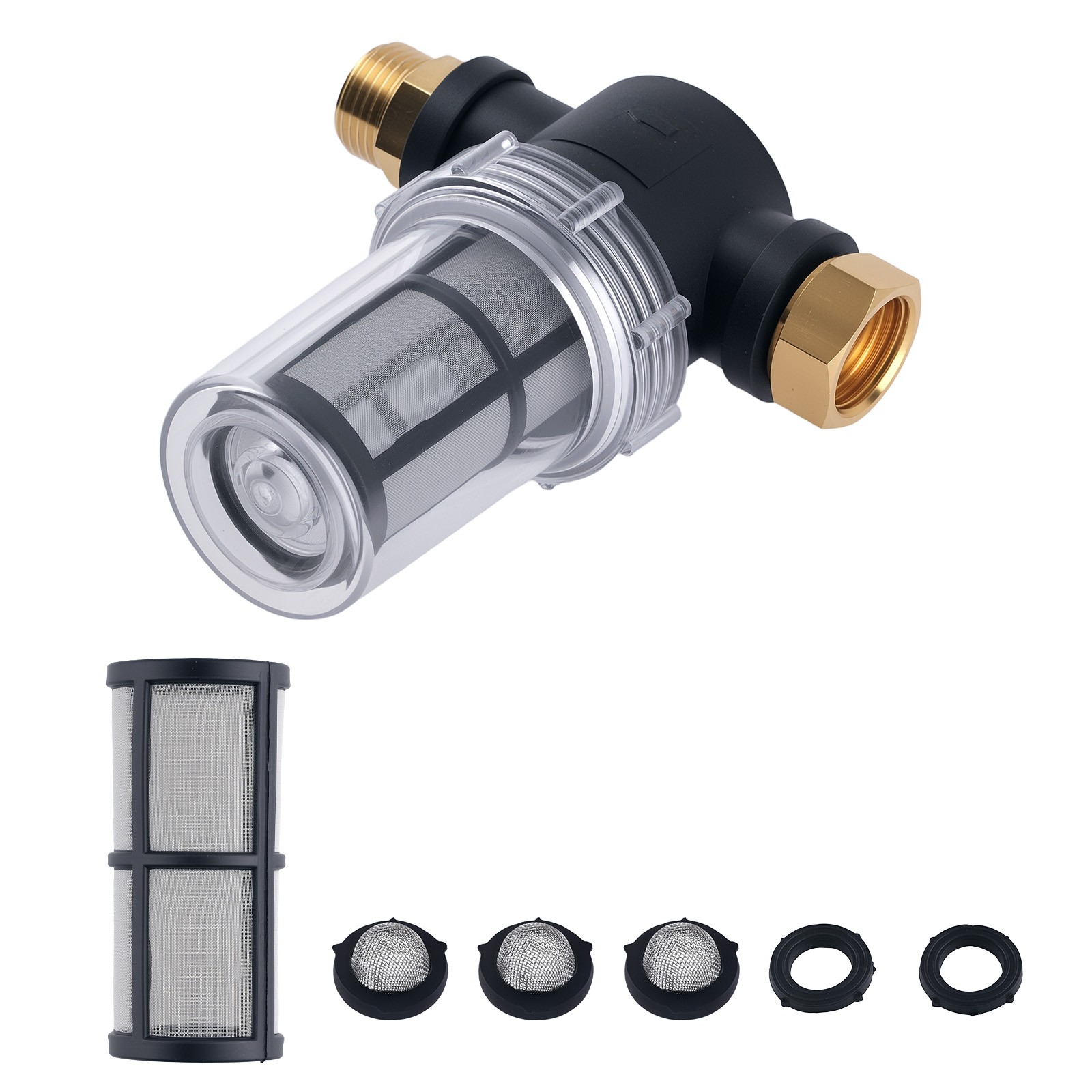 Garden Inline Wash Hose Inline Filter with Mesh Screens for Pressure Washer Pump