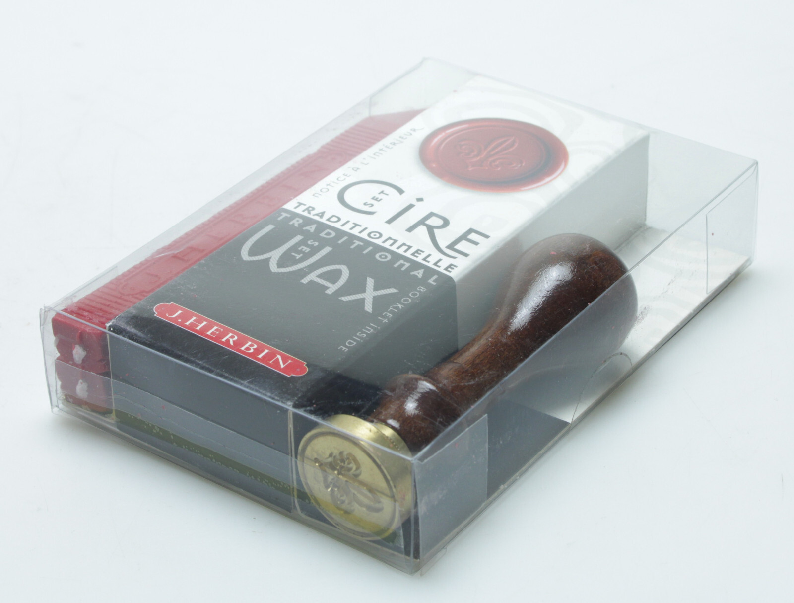 J.Herbin Lily Seal Stamp Set + 2 Traditional Wax (Ref#P-642)