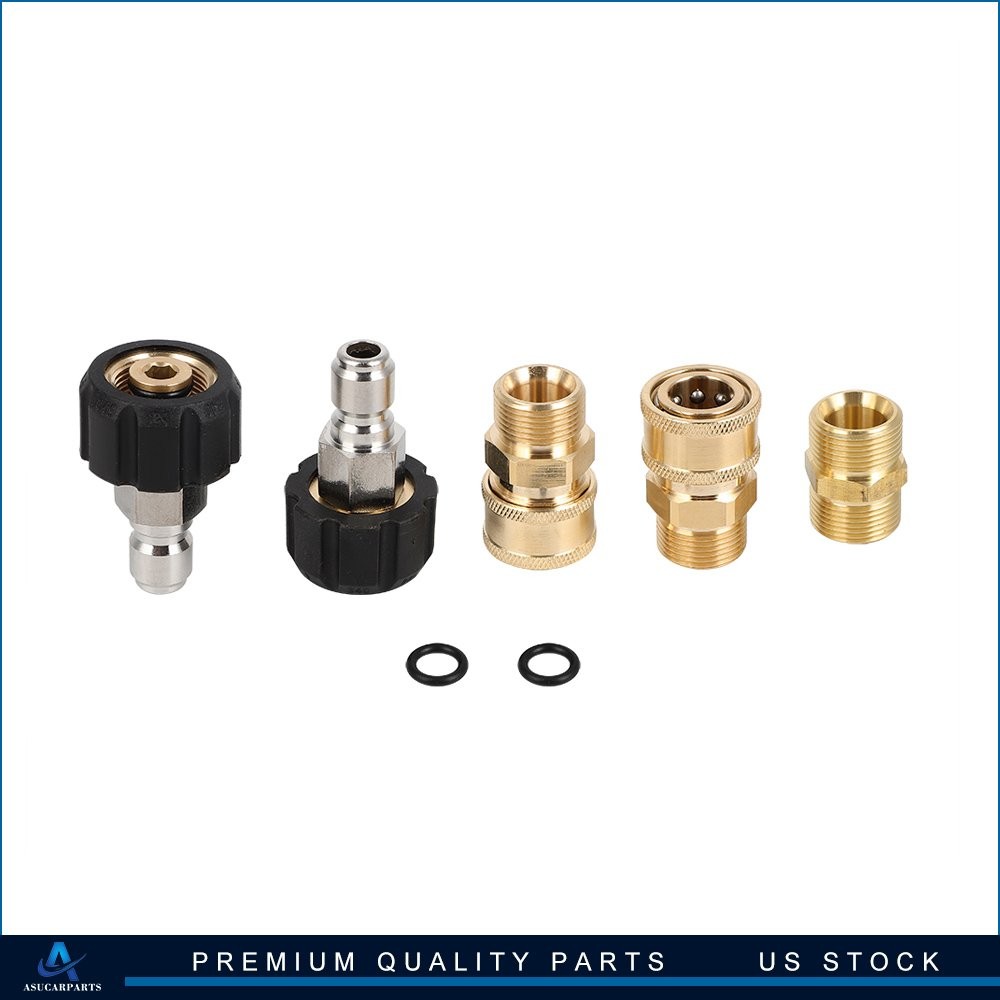 5 Pcs 5000PSI Pressure Washer Adapter Set For Pressure Washers Hose and Guns