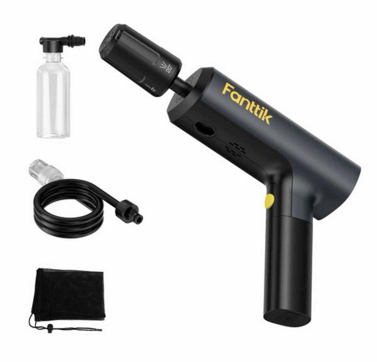 Fanttik K100 Flip Portable Multifunctional Battery Pressure Washer 174 psi Black