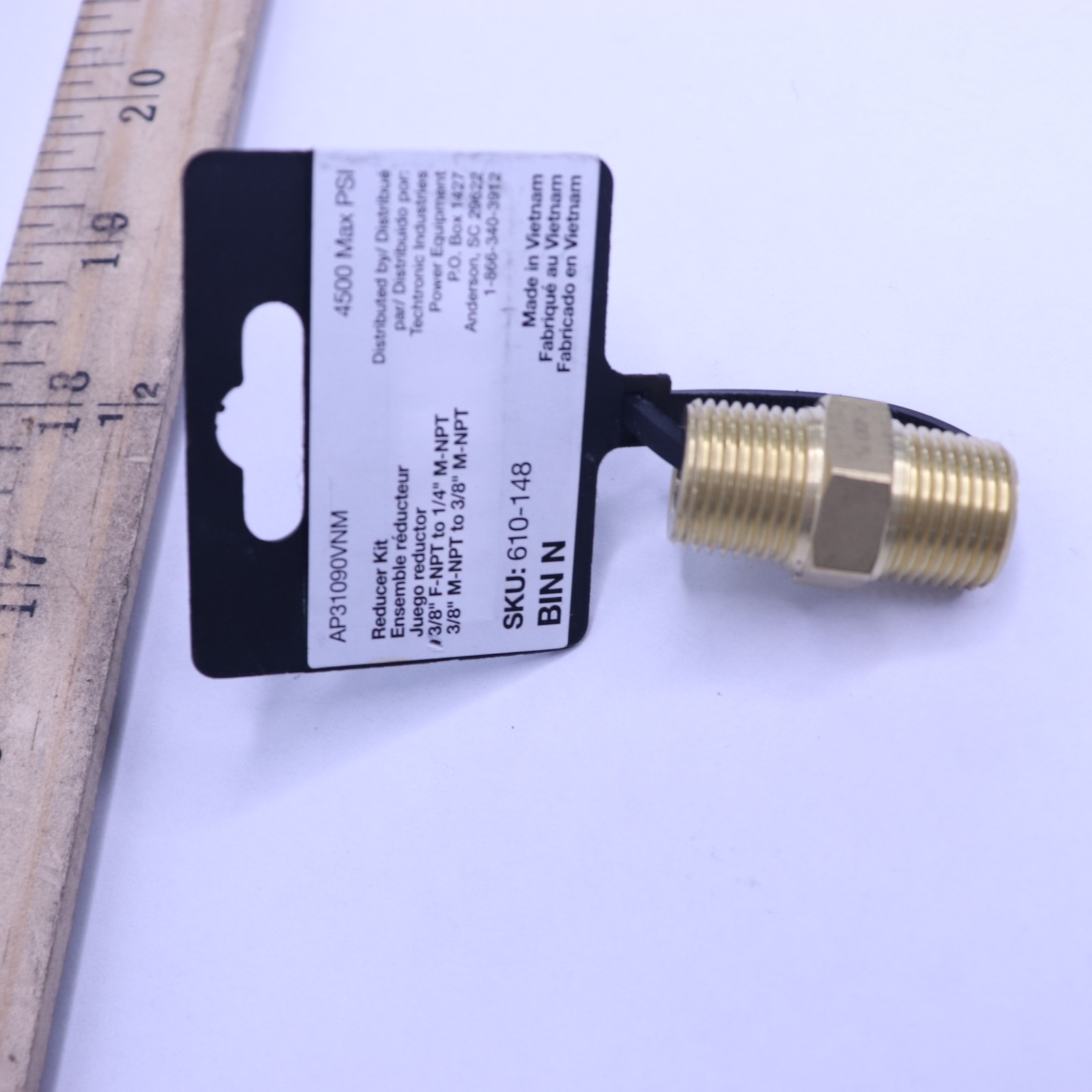 Powercare Pressure Washer Coupler Kit 1/4″ MNPT x 3/8″ MNPT AP31090VNM