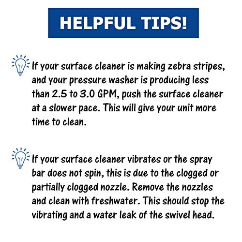 SOLIVEDE 25025 Surface Cleaner Tips for Pressure Washer Nozzles with 2.5 Orif…