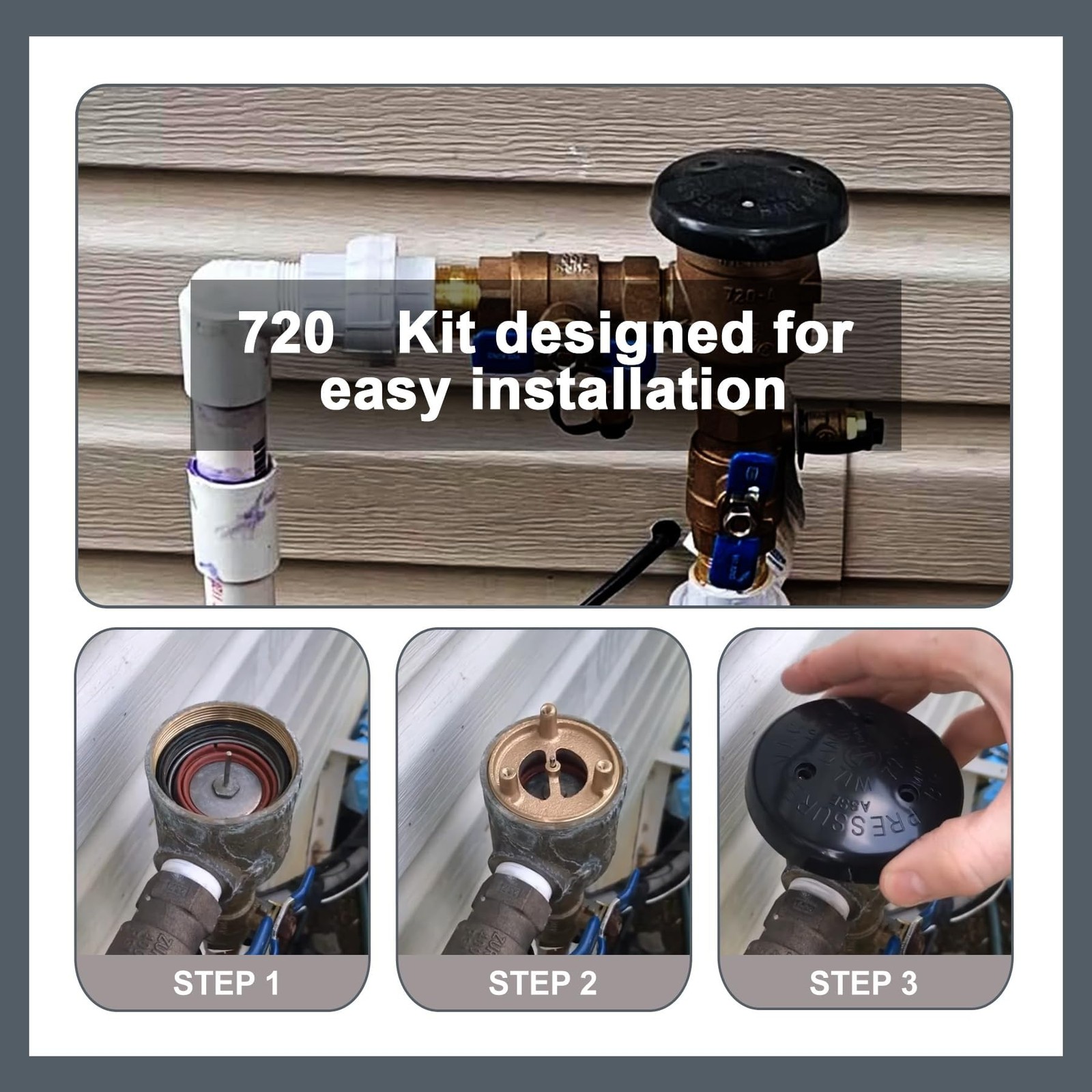 720A Pressure Vacuum Breaker Repair Kit and Bonnet Repair Kit for Zurn Wilkins