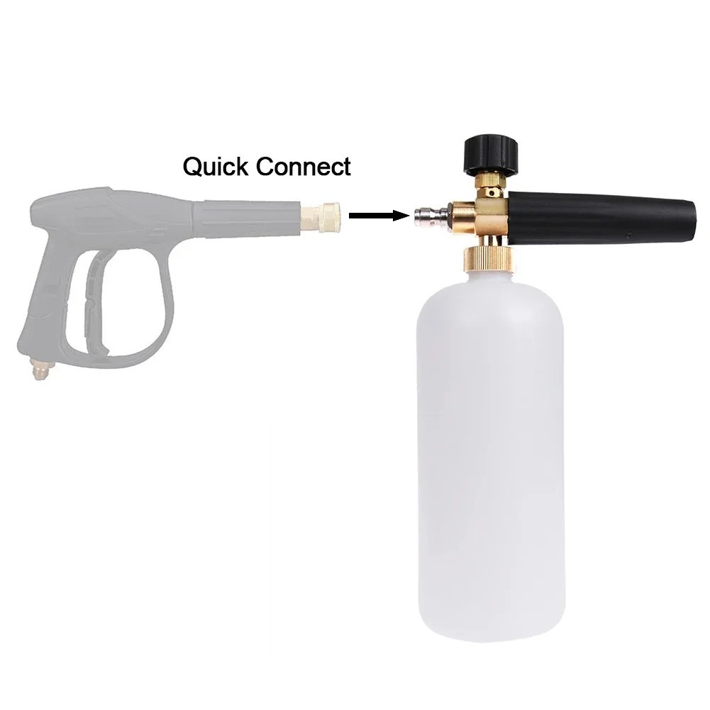 1/4″ Snow Foam Cannon Gun Car Wash Soap Lance Sprayer Pressure Washer Bottle
