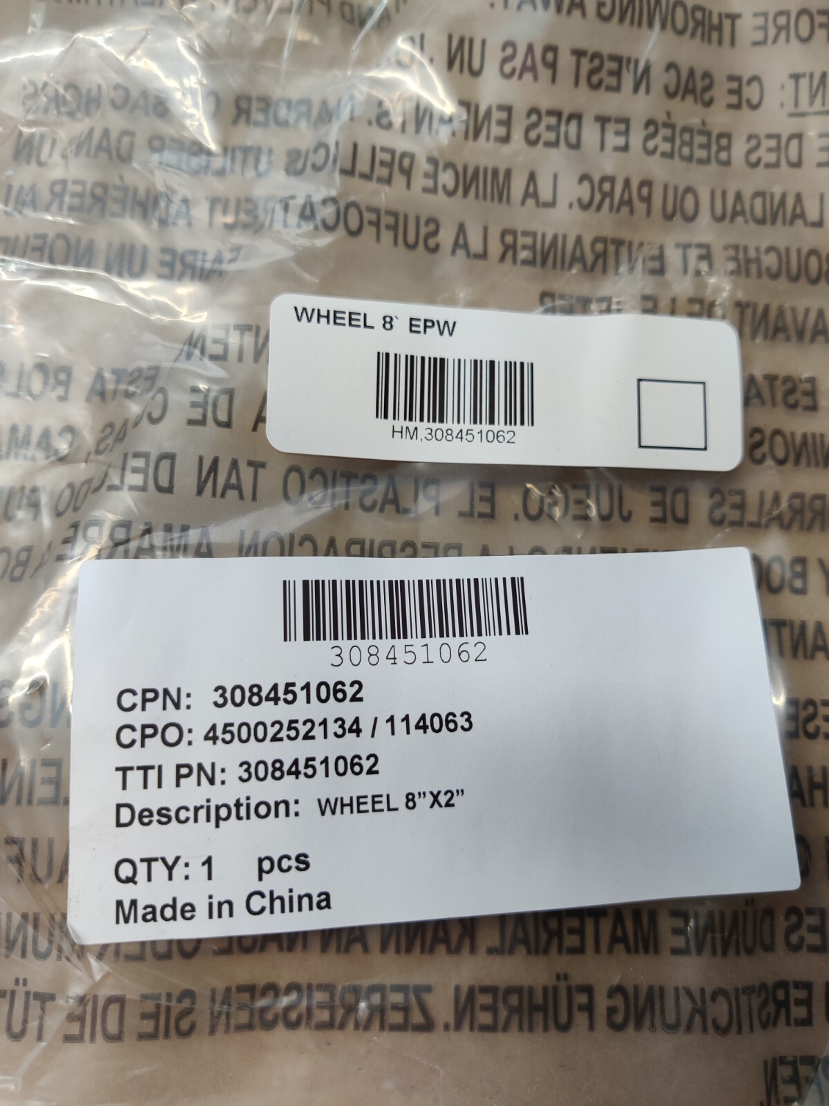 OEM Ryobi 8″ Wheel for RY141900 2000 PSI Electric Pressure Washer 308451062