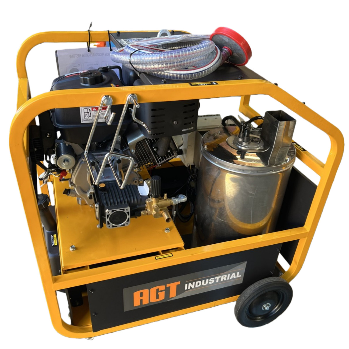 AGT 4000PSI 4GPM Hot Water High-Pressure Washer 13HP Gasoline Engine w/33ft Hose