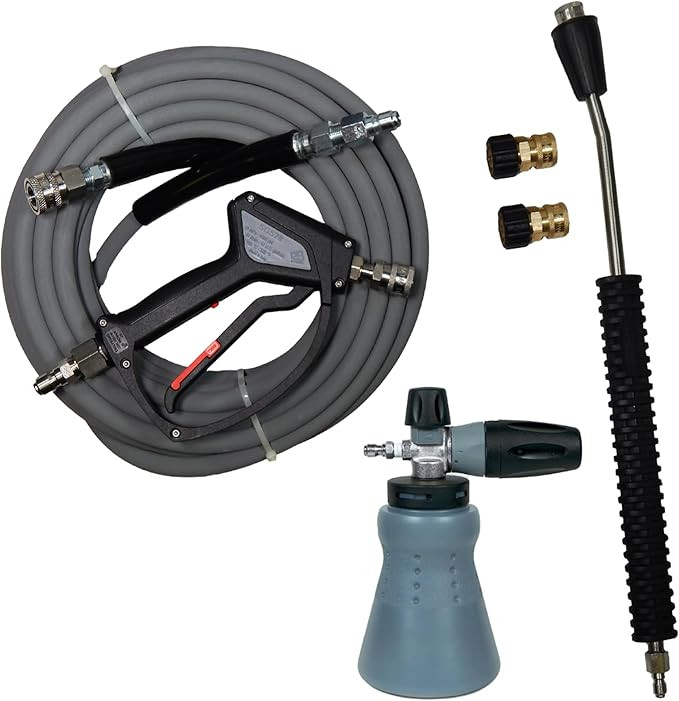 MTM Hydro PF22 Wide Mouth Foam Cannon Kit SGS28 Spray Gun Kobrajet 50′ Grey Hose