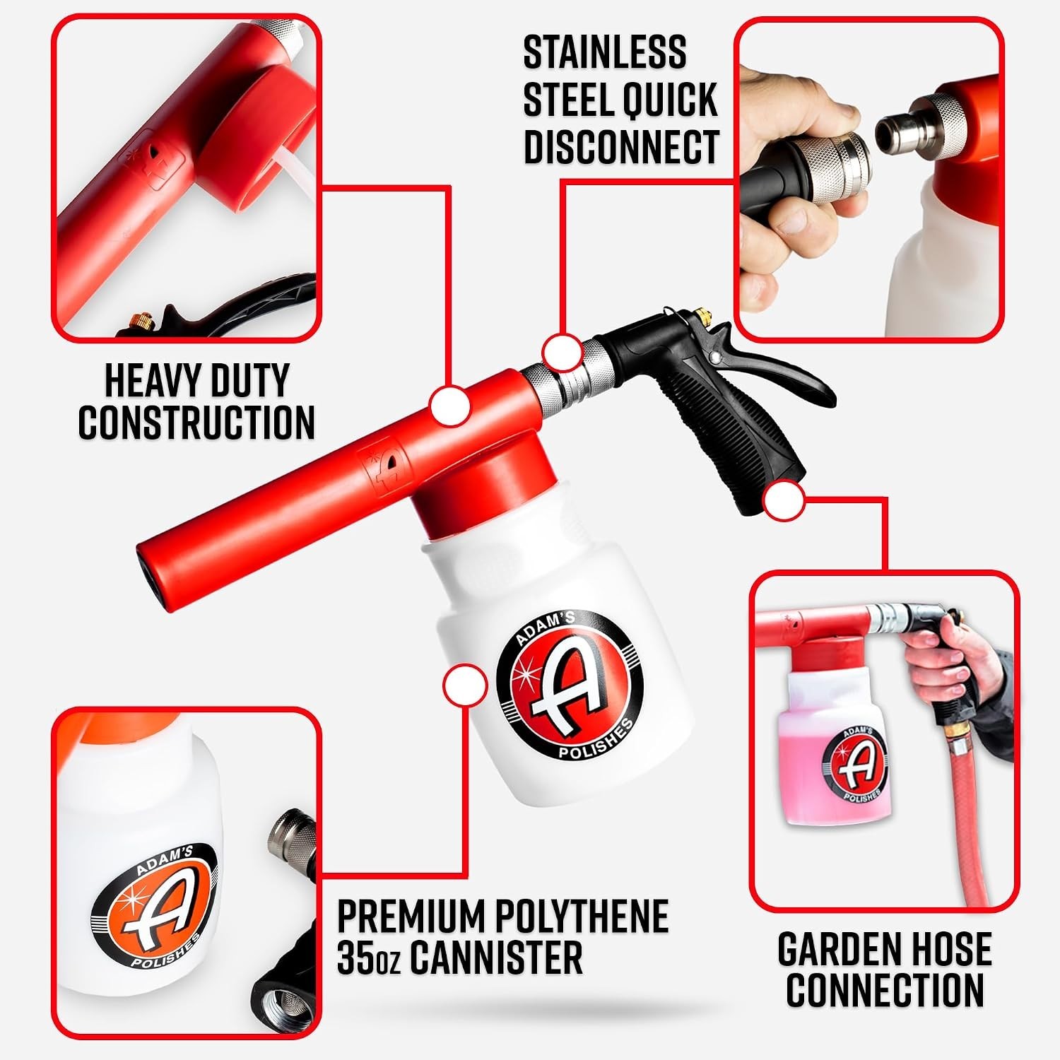 Adam’s Polishes Premium Foam Gun Car Wash Sprayer – NEW IN BOX